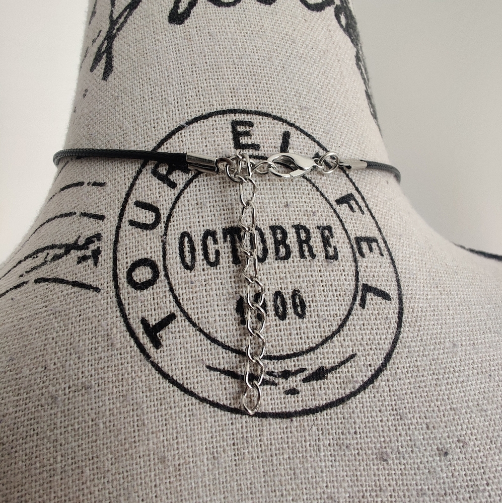 Whimsygoth Gothic flower fairy cameo Pendant hand crafted Necklace - Picture 3 of 4